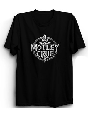  Mötley Crüe, Circle, Rock Metal Müzik Grubu Siyah Unisex %100 Pamuk Tişört