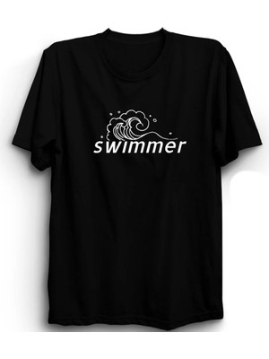  Swimmer, Yüzücü, Yüzme, Dalga, Deniz, Swimming, Swim Tişört