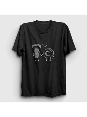  Unisex Siyah Lovers V3 Valentine's Day Sevgililer Günü T-Shirt 284833TT
