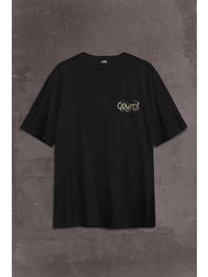  Carnifex Rock Ghotic Black Metal Death Music Müzik Sırt Ön Baskılı Oversize Tişört Unisex T-Shirt