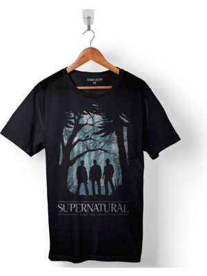  Supernatural Joın The Hunt Iı 2 Logo Baskılı Tişört Unisex T-Shirt