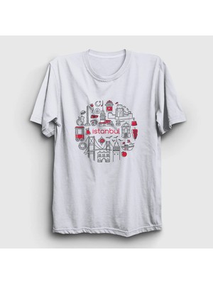  Unisex Beyaz Tourist Travel Istanbul Türkiye Turkey T-Shirt 499591TT
