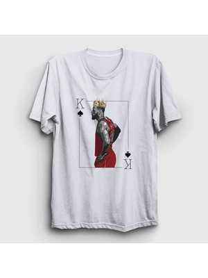  Unisex Beyaz Crown Lebron James Basketbol T-Shirt 295358TT