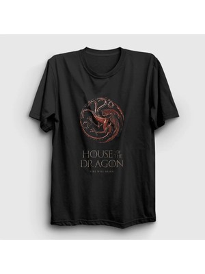  Unisex Siyah Poster Targaryen House Of The Dragon T-Shirt 344510TT