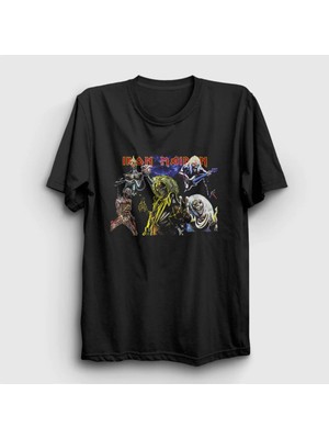  Unisex Siyah Band Iron Maiden T-Shirt 85301TT