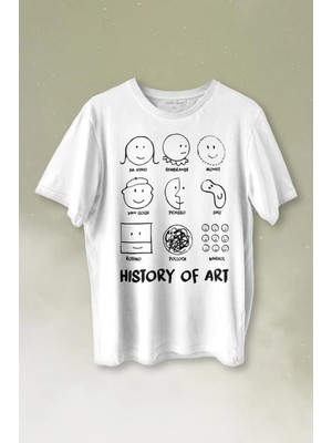  History Of Art Monet Dali Da Vinci Baskılı Tişört Unisex T-Shirt