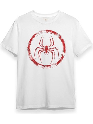  Spider Örümcek Örümcek Adam Animal Gym Spor Baskılı Beyaz Tişört
