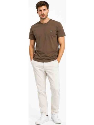 Lacoste Bisiklet Yaka Regular Fit Kahverengi