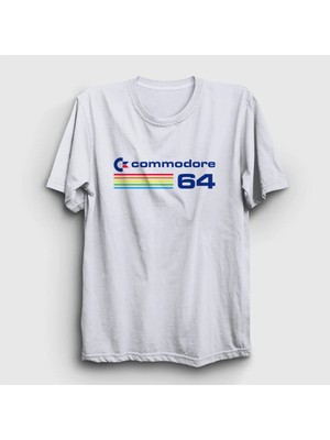  Unisex Beyaz Vintage Atari Logo Commodore 64 T-Shirt 569717TT