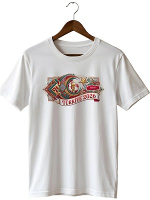  Türk Bayraklı Baskılı Regular Tshirt Şampiyona Ay Yıldız Tişört
