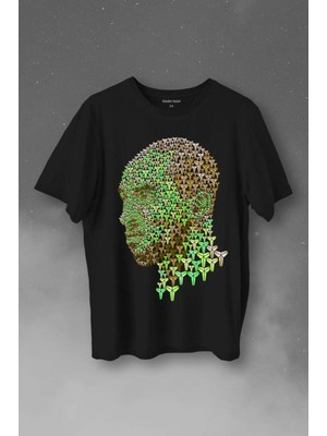  Kobe Bryant Black Mamba Yeşil Snake Nba Basketball Baskılı Tişört Unisex T-Shirt