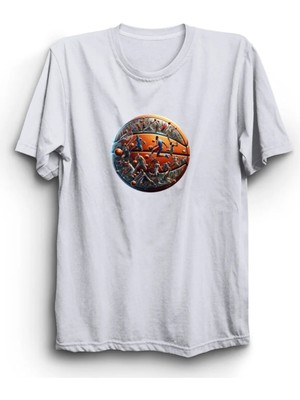  Basketbolcu, Basketbol Topu, Basketball, Spor Tişört