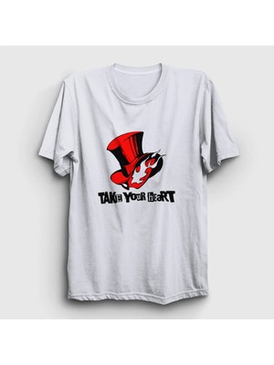  Unisex Beyaz Persona 5 Take Your Heart T-Shirt 424543TT