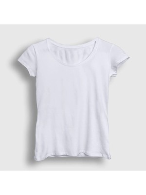  Kadın Beyaz Düz Baskısız T-Shirt 59261TT