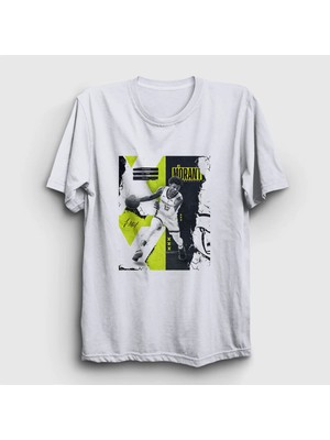  Unisex Beyaz Ja Morant Basketbol T-Shirt 295710TT