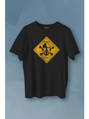 Breaking Bad Dizi Movie Tehlike Baskılı Siyah T-Shirt Unisex Tişört