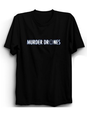  Murder Drones, Logo Baskılı, %100 Pamuk Unisex Tişört