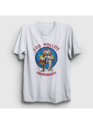  Unisex Beyaz Los Pollos Hermanos Breaking Bad T-Shirt 406681TT
