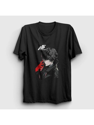  Unisex Siyah Ren Amamiya Joker Oyun Persona 5 T-Shirt 455580TT