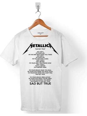  Metallıca Sad But True Depresyon Şiiri Erkek Tişört