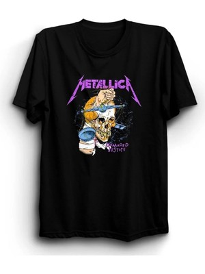  Metallica Damaged Justice, Rock Metal Tişört