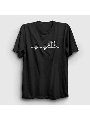  Unisex Siyah Heartbeat Hediye Attorney Lawyer Avukat T-Shirt 538213TT