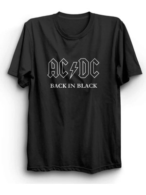  Acdc, Back In Black, Rock, Metal Tişört