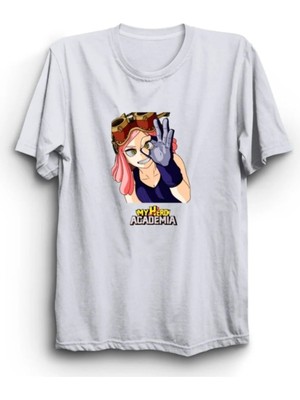  My Hero Academia, Mei Hatsume, Anime Manga Baskılı Unisex, %100 Pamuk Tişört