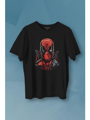  Deadpool Marvel Spiderman Hulk Iron Man Film Movie Baskılı Tişört Unisex T-Shirt