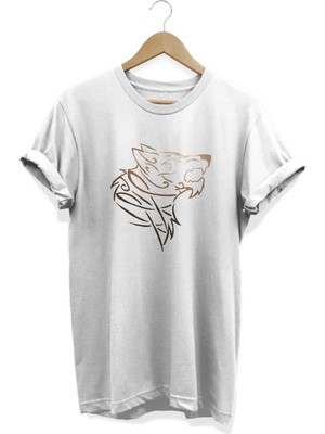  Kurt Baskılı Beyaz T-Shirt