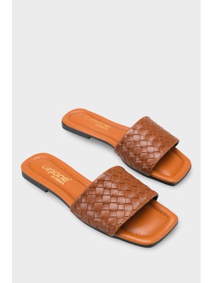 Capone Outfitters Örgü Desenli Kısa Topuklu Kadın Terlik