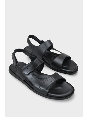 Capone Outfitters Alphonso Çift Bantlı Açık Burunlu Günlük Hakiki Deri Erkek Sandalet