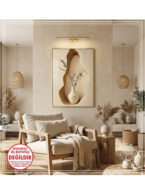 Empressco Şık Dijital Baskılı Gold Metal Çerçeveli Gerçek Camlı Dekoratif Tablo