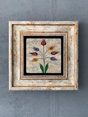 Empressco Şık Çerçeveli Taş Duvar Dekoru 20X20 Cm, Zarif ve Modern Tasarım