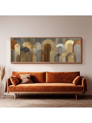 Empressco Modern Ahşap Çerçeveli Panoramik Oturma Odası Tablosu UZ0186
