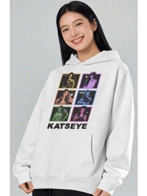 Sevbano Katseye Kpop Müzik Grubu Ön Baskılı Unisex Oversize Premium Hoodie