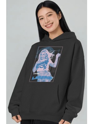 Sevbano Zara Larsson Şarkıcı Ön Baskılı Unisex Oversize Premium Hoodie