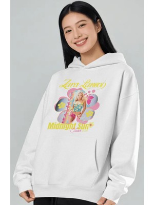 Sevbano Zara Larsson Midnight Şarkıcı Ön Baskılı Unisex Oversize Premium Hoodie