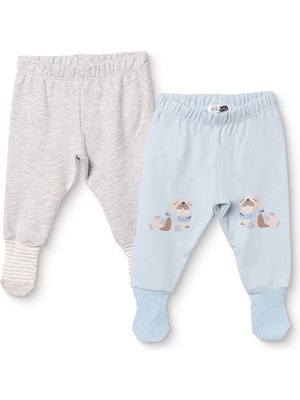Hellobaby Erkek Bebek 2li Pantolon Hayvan Baskılı Çoraplı