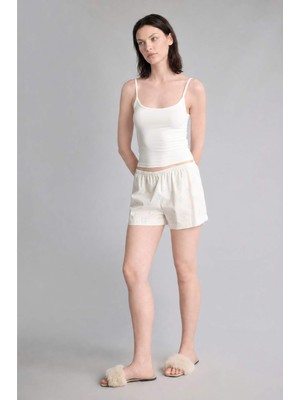 DeFacto %100 Pamuk Regular Fit Poplin Şortlu Pijama Alt H7289AX26HS