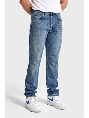 It's Basic Erkek Kot Rengi Straight Fit %100 Koton Denim