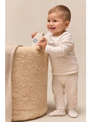 The White Company Organik Pamuklu Hello Bebek Tişört ve Patikli Tayt Takımı