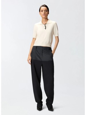 Pinko Beyaz Kadın Standart Fit Baskılı Kazak 105450