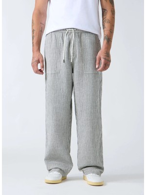 Guess Jeans Siyah Erkek Regular Fit Çizgili Chino Pantolon M6GB61WO551-S9A3 Syh-Byz Chino Pnt