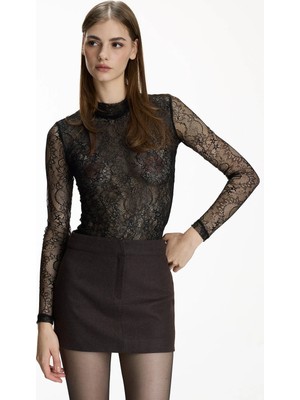 Heylea Kahverengi Kadın Etek Moogy Mini Skirt