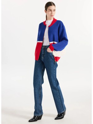 2WINS Mavi Kadın Düz Denim Pantolon Ma Cherie