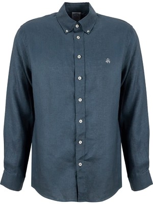 Brooks Brothers Antrasit Erkek Düğmeli Regular Fit Gömlek