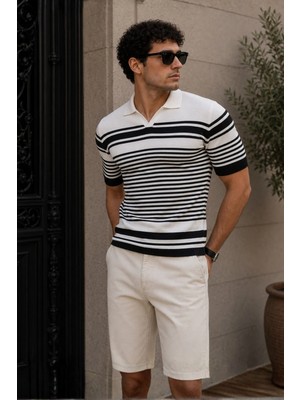Madmext Siyah Polo Yaka Erkek Tişört 5083