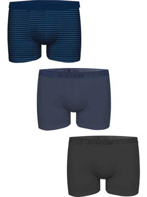 John Frank Natural Modal 3'lü Erkek Boxer JF3BMODNA101