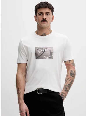 Hugo Beyaz Erkek Regular Fit T-Shirt 50557674 Dostino